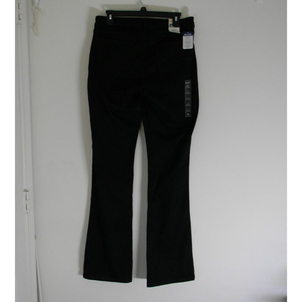 Wrangler Boot Cut Deep Dyed Black Jeans 31 x 34 W Pockets NWT - Picture 4 of 6